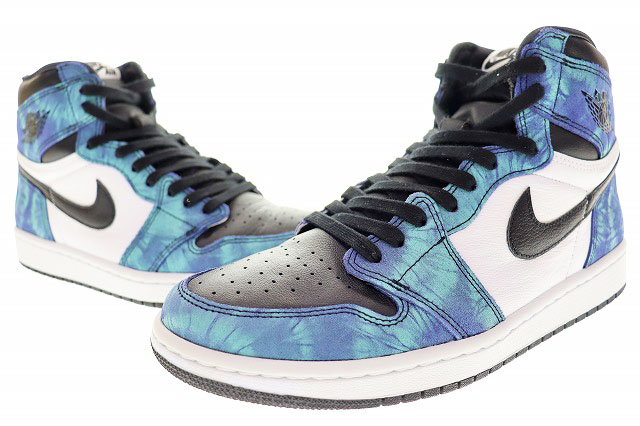 ウィメンズ エアジョーダン 1 Tie-dye 25.5cm ナイキ（NIKE