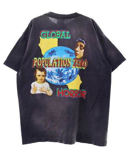 SAINT MICHAEL 24SS SS TEE ON EARTH BLACK L SM-YS8-0000-002 セント 