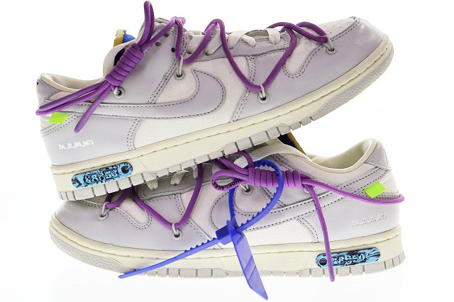 ナイキ NIKE × OFF-WHITE DUNK LOW 1 of 50 No.48 SAIL NEUTRAL GRAY 