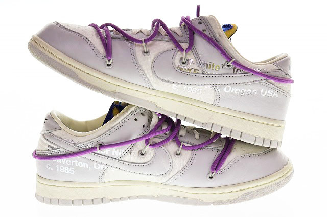 ナイキ NIKE × OFF-WHITE DUNK LOW 1 of 50 No.48 SAIL NEUTRAL GRAY 