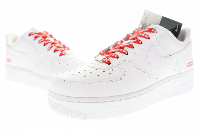 ナイキ NIKE AIR FORCE 1 LOW SP SUPREME 24.5cm WHITE CU9225-100  