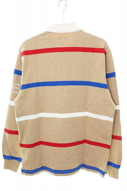 シュプリーム SUPREME 16AW STRIPED RUGBY SHIRT S ストライプ