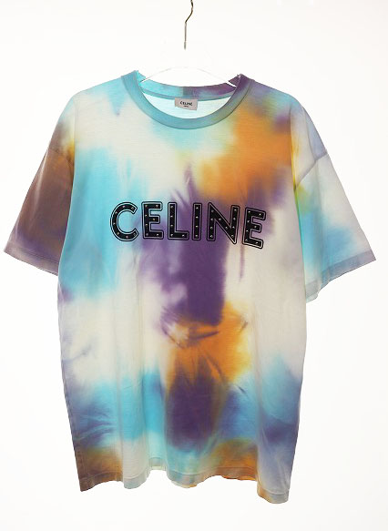 セリーヌ CELINE 21SS STUDDED LOGO TEE XS 2X687957M スタッズ ロゴ T 