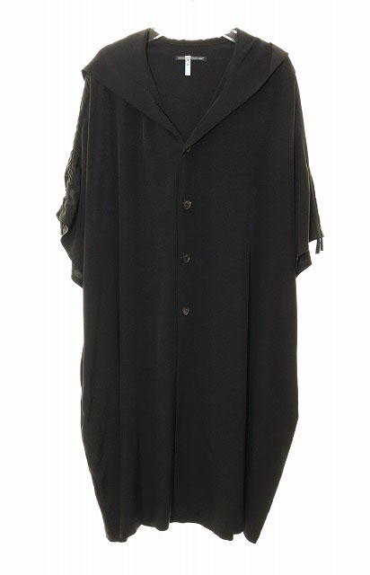 Y's Yohji Yamamoto ブラックロングシャツ Yohji Yamamoto W-ZIPロングシャツスタイル.2020.3.9. | 852 | mark
