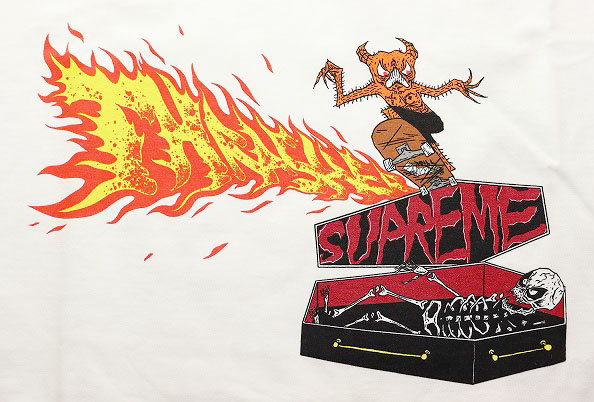 シュプリーム SUPREME 24AW THRASHER BACK TAIL TEE WHITE XL