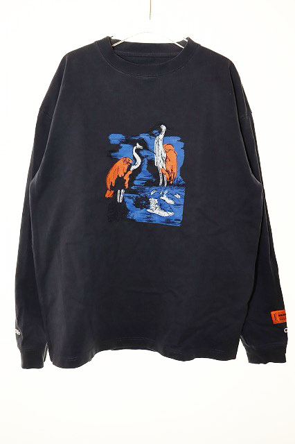 ヘロンプレストン HERON PRESTON 20AW PRINT L/S TEE NAVY S 