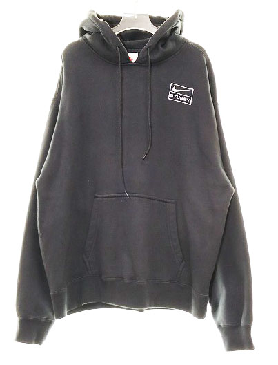 ナイキ NIKE × STUSSY 22SS NRG WASHED HOODIE BLACK Sサイズ DN4028 