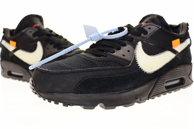 ナイキ NIKE × OFF-WHITE THE 10 AIR MAX 90 BLACK 27cm AA7293-001 