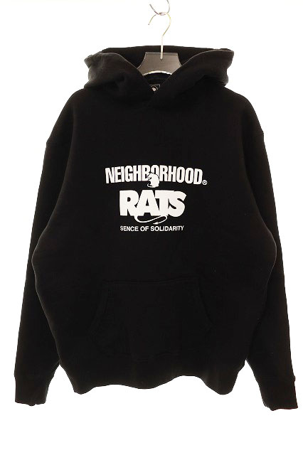 ネイバーフッド NEIGHBORHOOD × RATS 20TH HOODIE BLACK L 25