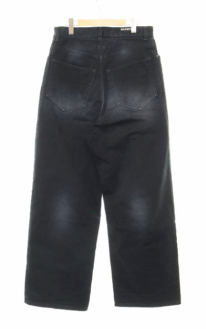 バレンシアガ BALENCIAGA バギー デニム ブラック Sサイズ 745213 