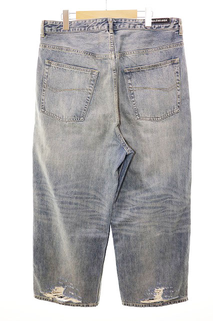 バレンシアガ BALENCIAGA OVERSIZE BAGGY DENIM PANTS XS 786643