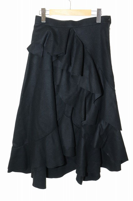 TAO タオ コム・デ・ギャルソン フリルスカート ブラック M