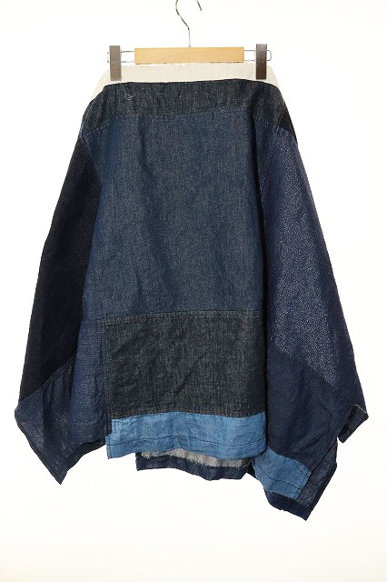 トリココムデギャルソン　デニム　スカート　膝丈　台形　ダメージ　TO-S061 tricot COMME des GARCONS トリココムデギャルソンtricot
