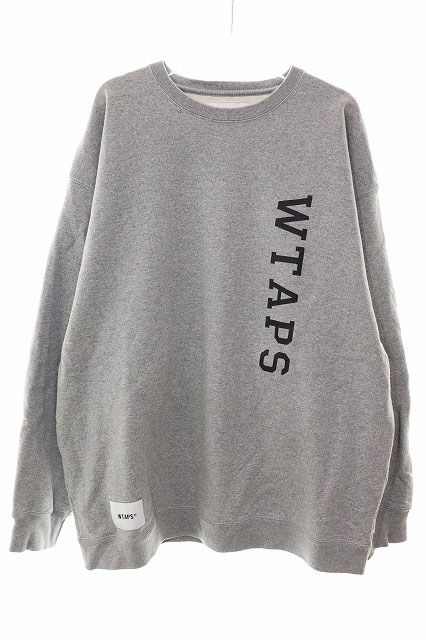ダブルタップス WTAPS DESIGN 01 SWEATER COTTON COLLEGE GREY SIZE 4