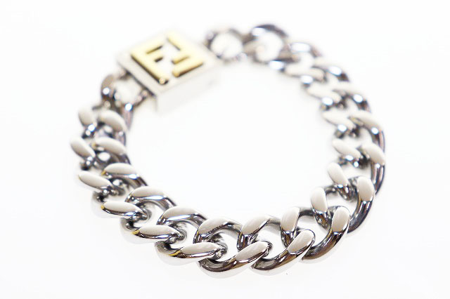 フェンディ FENDI BRACELET CHAIN XXS 7AJ294 FFロゴ ズッカ チェーン 