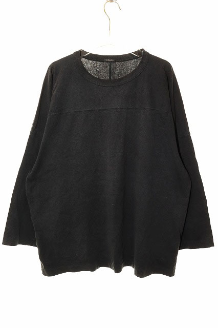 COMOLI ブラック フットボールT サイズ2 COMOLI ブラック フットボール