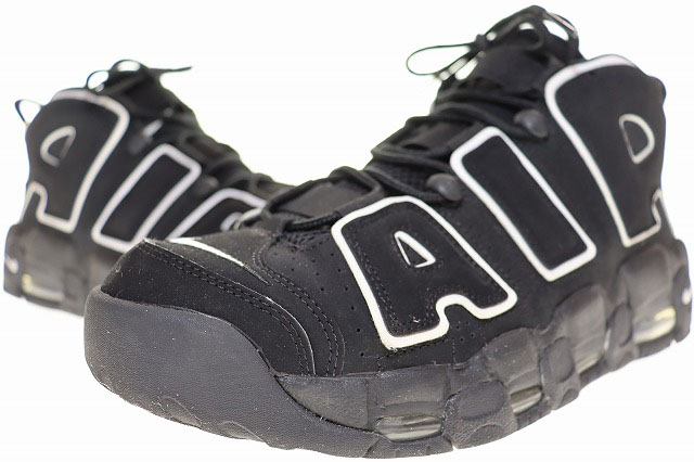 ナイキ NIKE AIR MORE UPTEMPO BLACK WHITE 28.5㎝ 414962-002 エア 