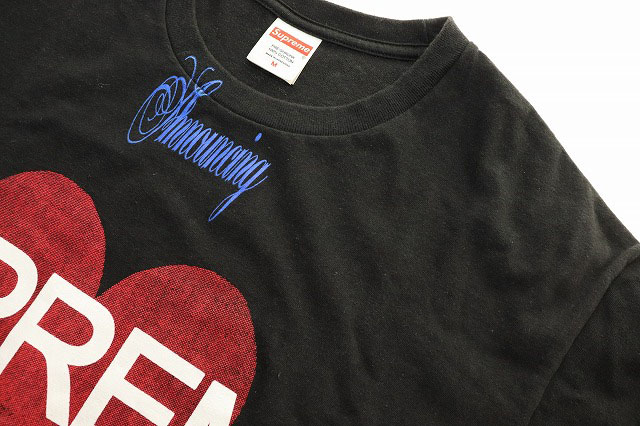 シュプリーム SUPREME 25SS ANNOUNCING TEE BLACK M アナウシング 