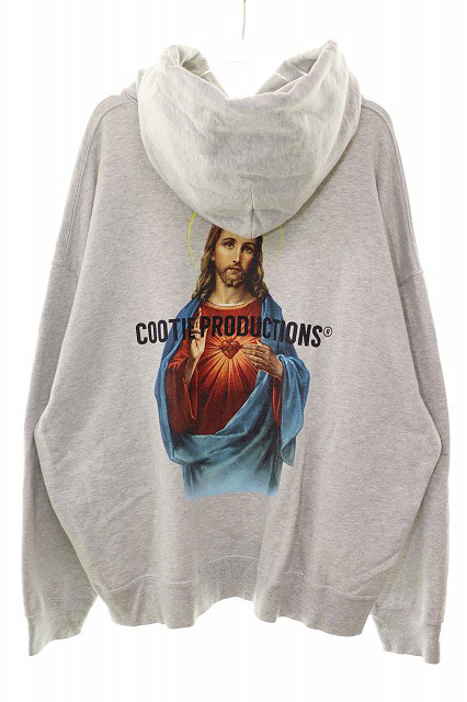 クーティー COOTIE PRINT PULLOVER PARKA JESUS GREY L キリスト