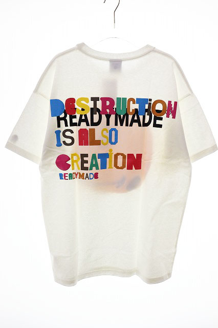 レディメイド READYMADE COLLAPSED FACE TEE WHITE L RE-CO-WH-00-00