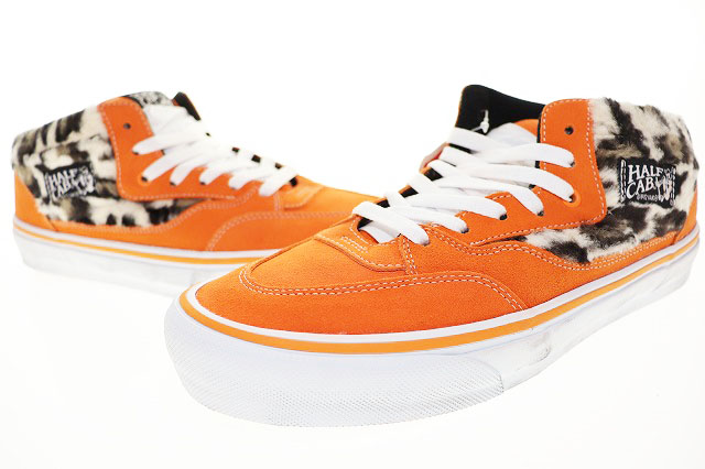 バンズ VANS × SUPREME SKATE HALF CAB 92 LEOPARD ORANGE 29cm 