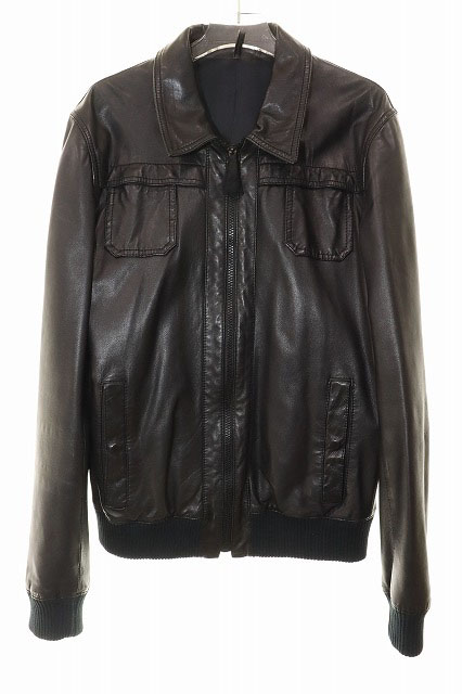 ディオールオム Dior HOMME 06SS エディ期 リブレザーブルゾン サイズ 