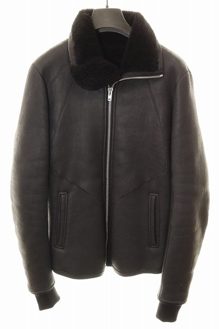 リックオウエンス Rick Owens 14AW INTARSIA SHEARING JACKET BLACK 48 