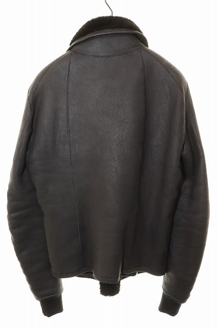 リックオウエンス Rick Owens 14AW INTARSIA SHEARING JACKET BLACK 48 