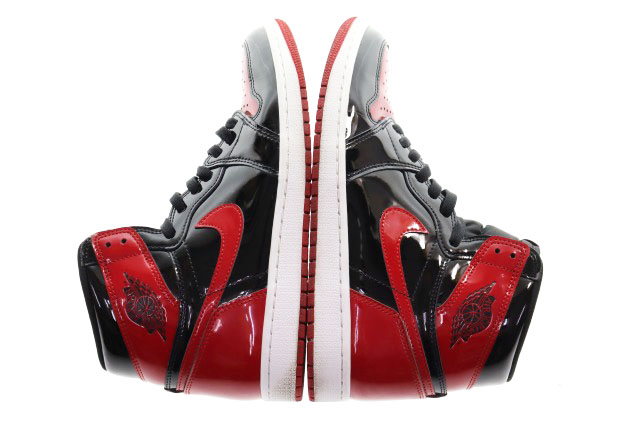 ナイキ NIKE AIR JORDAN 1 RETRO HIGH OG PATENT BRED 28cm 555088-063 AJ1 エア ジョーダン レトロ ハイ オリジナル パテント ブレッド スニーカー 赤 黒 【ブランド古着ベクトル】【中古】▲■260609 メンズ