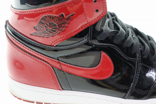 ナイキ NIKE AIR JORDAN 1 RETRO HIGH OG PATENT BRED 28cm 555088-063 AJ1 エア ジョーダン レトロ ハイ オリジナル パテント ブレッド スニーカー 赤 黒 【ブランド古着ベクトル】【中古】▲■260609 メンズ
