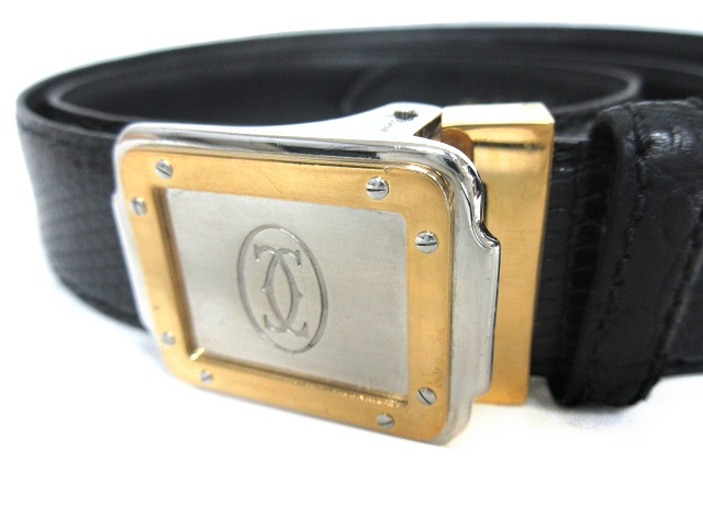 Cartierサントスベルトメンズ サントスドゥカルティエMM用 純正レザー