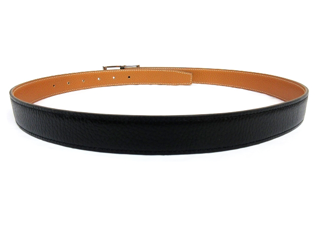 HERMES レザーベルト　黒 楽天市場】【新品】 エルメス ベルト ロマン 95cm ／ 35mm