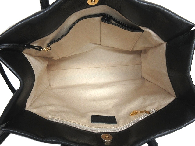 キタムラ Kitamura ポーチ付き レザー ハンド トート バッグ 鞄 本革