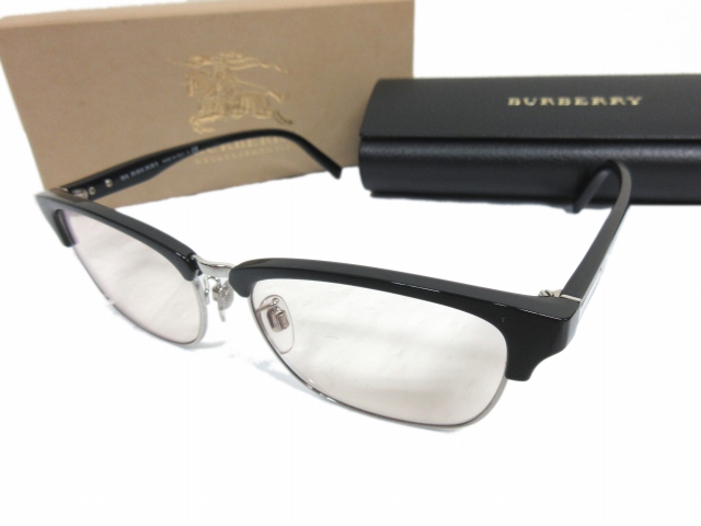 未使用品 バーバリー BURBERRY 伊達眼鏡 ブローフレーム B2238-D 