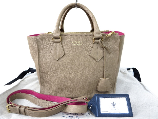 美品 ADMJ アクセソワ Accesories De Mademoisalle 2WAY レザー 