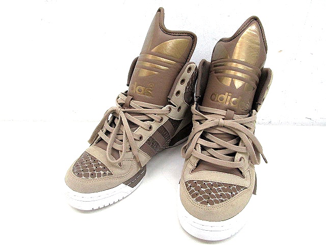 アディダス Adidas ハイカット スニーカー アティチュード ロゴ ゴールド 24 0 シューズ 靴 くつ レディース 042 ベクトルパーク
