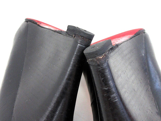 Christian Louboutin 黒 レザー ウェッジヒール　ウェッジ クリスチャンルブタン Christian louboutin ウェッジソール