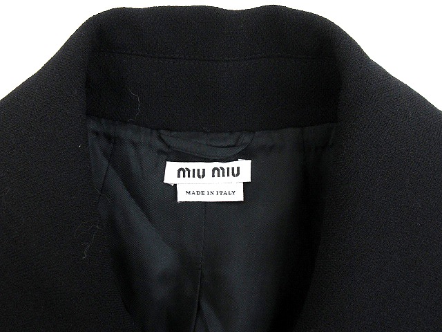 ミュウミュウ miumiu ショート ピーコート ウール ジャケット ダブル 
