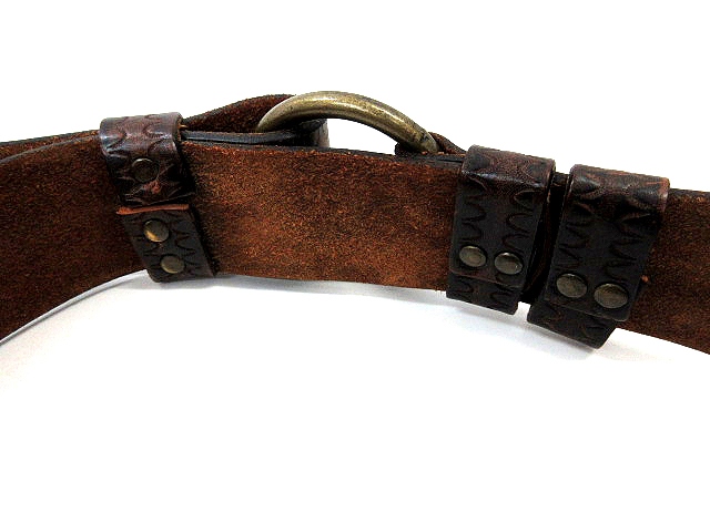 ディースクエアード DSQUARED2 レザー ベルト ロゴ 茶 ブラウン サイズ