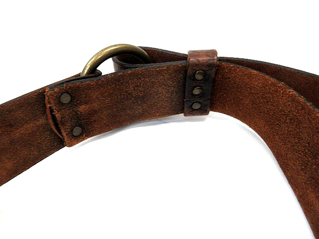 ディースクエアード DSQUARED2 レザー ベルト ロゴ 茶 ブラウン サイズ