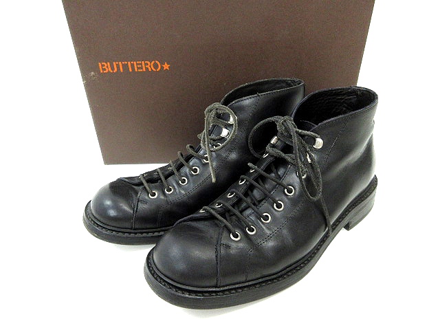 ブッテロ BUTTERO モンキー ブーツ レザー 黒 ブラック B2451 MAREMMA 