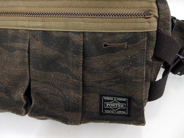 ポーター PORTER ウエスト バッグ グリーンアイ タイガーカモ 迷彩柄 