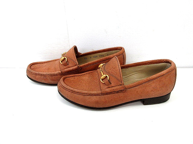 グッチ Gucci ホースビット ローファー レザー サイズ 35c 茶 ブラウン シューズ パンプス 靴 くつ Ibs レディース 042 ベクトルパーク