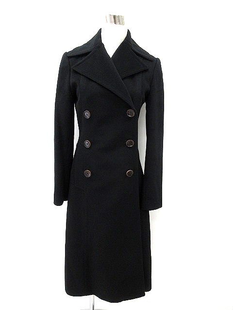 ドルチェ&ガッバーナ ドルガバ DOLCE&GABBANA ウール コート ロング 黒  