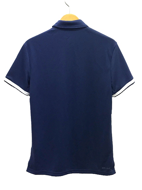 90sNIKE銀タグナイキポロシャツ半袖tシャツネイビー紺メンズ XL】【90年代】NIKE ナイキ 銀タグ 半袖ポロシャツ 刺繡ロゴ