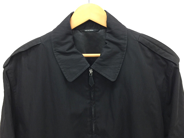 エルメス HERMES ジップアップ ブルゾン ジャケット 黒 ブラック 