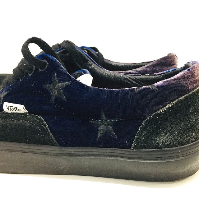 SUPREME × VANS スニーカー 黒/紫 星柄 バンズ VANS × シュプリーム SUPREME スニーカー ベルベット
