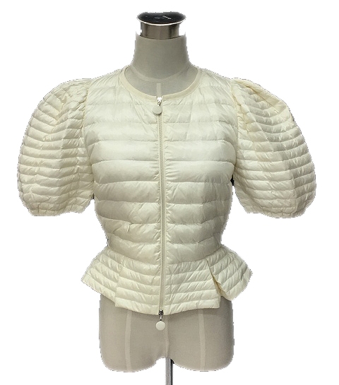 モンクレール MONCLER AGACHE ダウン ジャケット 半袖 アイボリー 白 