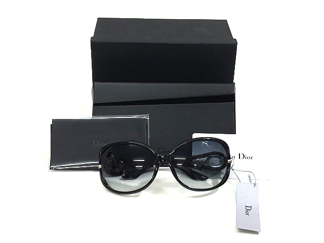 クリスチャンディオール Christian Dior サングラス D28JJ 黒 ブラック