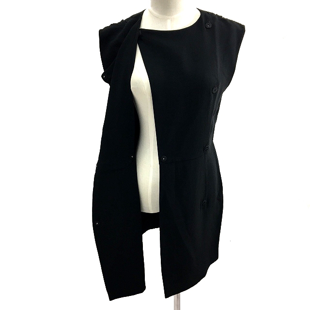 ミュウミュウ miumiu ワンピース ノースリーブ ひざ丈 黒 ブラック 